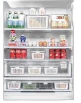 Pote Hermético Slim Com Cesto E Tampa 2.030Ml Branco