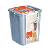Pote Hermético Slim Com Cesto E Tampa Com Travas 3050ml Branco / Cinza - Paramount Plásticos