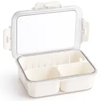 Pote Hermético Slim Com Tampa Escorredor Organizador De Geladeira