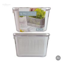 Pote Hermético Slim Multiuso Com Cesto de Drenagem 1.780ml