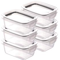 Pote hermético Trava Mais 360ml preto com 6 unidades Plasutil ref.13917 Pote hermético Trava Mais 360ml preto com 6 unidades Plasutil ref.13917