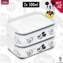 Pote Hermético Trava Mais Empilháveis Alta Vedação Mickey Pote Hermético Trava Mais Empilháveis Alta Vedação Mickey