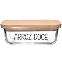 Pote Hermético Vidro (1 Litro) Arroz Doce Pote Hermético Vidro (1 Litro) Arroz Doce