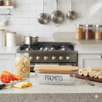 Pote Hermético Vidro (1 Litro) Palmito Pote Hermético Vidro (1 Litro) Palmito