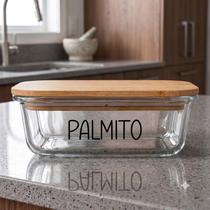 Pote Hermético Vidro (1 Litro) Palmito Pote Hermético Vidro (1 Litro) Palmito
