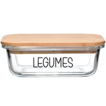 Pote Hermético Vidro (1,040 Litros) Legumes Pote Hermético Vidro (1,040 Litros) Legumes