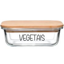 Pote Hermético Vidro (1,040 Litros) Vegetais Pote Hermético Vidro (1,040 Litros) Vegetais