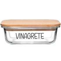 Pote Hermético Vidro (1,040 Litros) Vinagrete Pote Hermético Vidro (1,040 Litros) Vinagrete