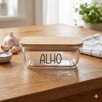 Pote Hermético Vidro (370 ml) Alho