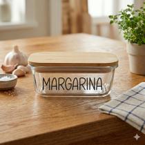 Pote Hermético Vidro (370 ml) Margarina Pote Hermético Vidro (370 ml) Margarina