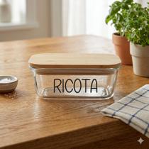 Pote Hermético Vidro (370 ml) Ricota Pote Hermético Vidro (370 ml) Ricota