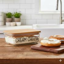 Pote Hermético Vidro (600 ml) Cream Cheese