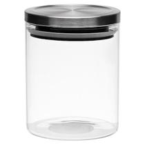 Pote Hermético Vidro Borossilicato Transparente Incolor Tampa Inox - 750ml - Mimo Style