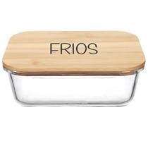 Pote Hermético Vidro e Tampa de Bambu (1 Litro) Frios Pote Hermético Vidro e Tampa de Bambu (1 Litro) Frios