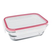 Pote Hermetico Vidro Retangular Vermelho 1,5l Wellmix Pote Hermetico Vidro Retangular Vermelho 1,5l Wellmix