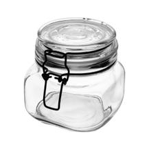 Pote Hermético Vintage em Vidro com Clipe em Metal Preto 550ml - Lyor