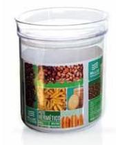Pote incolor com tampa branca redondo hermético empilháveis de 800 litros em acrilico nilluc Pote incolor com tampa branca redondo hermético empilháveis de 800 litros em acrilico nilluc