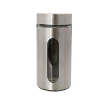 Pote Inox com Visor Vidro Vítreo - 1,3L - Mimo Style