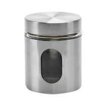 Pote Inox com Visor Vidro Vítreo - 630ml - Mimo Style