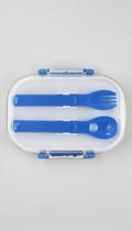 Pote Lanche 400ml 2 Andares Infantil Azul
