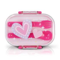 Pote Lanche De 2 Andares Infantil 400Ml Piccolino - Pink