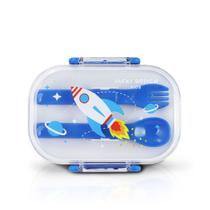 Pote Lanches Infantil Marmita 2 Andares com Garfo e Colher Criança Menino Menina Escola Creche Potinho Livre BPA Free Pote Lanches Infantil Marmita 2 Andares com Garfo e Colher Criança Menino Menina Escola Creche Potinho Livre BPA Free