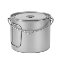 Pote LIXADA Titanium 1100ml ultraleve com tampa e alça dobrável Pote LIXADA Titanium 1100ml ultraleve com tampa e alça dobrável