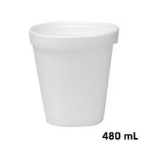 Pote Longo de Isopor 480 mL - 20 unidades - Total Plast - Rizzo