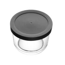 Pote Lyor de Vidro com Tampa em PP Preta 200ml