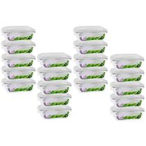 Pote Mantimento 4 Travas 370ml Vidro Tampa Não Vaza - 20 Un - PRATICASA Pote Mantimento 4 Travas 370ml Vidro Tampa Não Vaza - 20 Un - PRATICASA