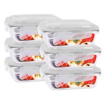 Pote Mantimento Alimentos 370ml Vidro Tampa Não Vaza - 6 Un