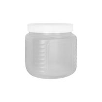 Pote Mantimento Quadrado Baixo Tampa Rosca 1,7 Litros Transparente