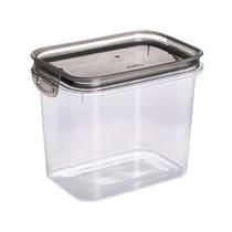 Pote Mantimentos Hermético com Travas 1,8L Plasútil Borracha Preto Tampa Modular Plástico Moderno Pote Mantimentos Hermético com Travas 1,8L Plasútil Borracha Preto Tampa Modular Plástico Moderno