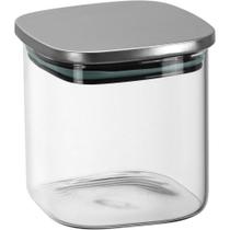 Pote Mantimentos Quadrado Com Tampa Inox Borossilicato 600ml Pote Mantimentos Quadrado Com Tampa Inox Borossilicato 600ml