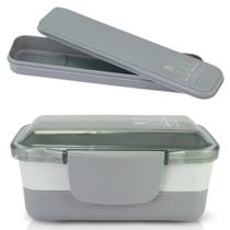 Pote Marmita 2 Andares fecho Hermético 1200ml livre de BPA com Divisorias mais Porta Talheres jacki