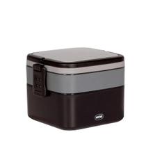 Pote Marmita Com 2 Andares Plástica Quadrada Com Alça Mor