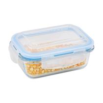 Pote Marmita de Vidro 370ml Hermético Retangular Frescos - Amana Store
