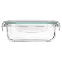 Pote marmita de vidro retangular com tampa hermética 640 ml Pote marmita de vidro retangular com tampa hermética 640 ml