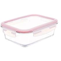 Pote Marmita de Vidro Retangular Transparente Hermética 1L com Trava Invicta