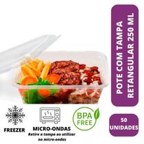 Pote Marmita Descartável 250Ml Freezer Micro-Ondas Comida