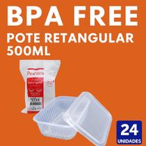 Pote Marmita Descartável 500ML Fitness Fit Freezer Microondas dieta PRAFESTA Pote Marmita Descartável 500ML Fitness Fit Freezer Microondas dieta PRAFESTA