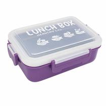 Pote Marmita Lancheira Divisória Inox 1 Litro Garfo Colher - Pote Marmita Lancheira Divisória Inox 1 Litro Garfo Colher -