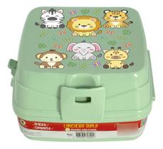 Pote Marmita Lancheira Dupla C/ 4 Divisorias Escola Academia