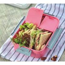 Pote Marmita Lifestyle com 3 Compartimentos 1100 ml Jacki Design Rosa