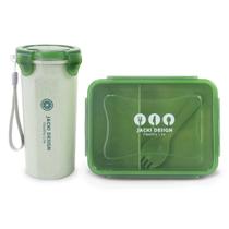Pote Marmita Microondas Freezer Kit Conjunto Copo Com Tampa 500 ML Lunch Livre BPA Free