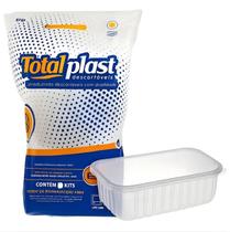 Pote marmita plastica alimento geladeira microoda vasilha quentinha salada doce salgado 250ml 48uni