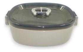 Pote Marmita Plástica Com Tampa Divisória Vasilha - Cinza Pote Marmita Plástica Com Tampa Divisória Vasilha - Cinza