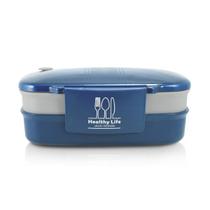 Pote Marmita Plástico Alimentos com 2 Andares Divisórias Compartimentos Trava Freezer Microondas Livre BPA Free 1200 Ml Pote Marmita Plástico Alimentos com 2 Andares Divisórias Compartimentos Trava Freezer Microondas Livre BPA Free 1200 Ml