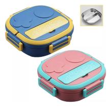 Pote Marmita Térmica Lancheira Escola Creche Divisória 550Ml