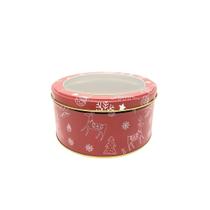Pote Metal Redondo Decorado Natal Rena Com Visor 800ml - Art Christmas Pote Metal Redondo Decorado Natal Rena Com Visor 800ml - Art Christmas